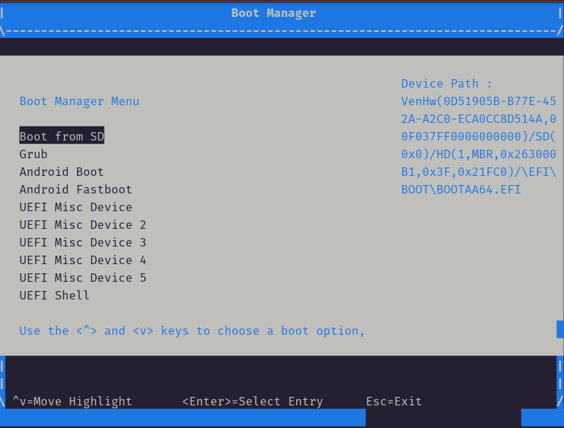 Hikey970 BootManager